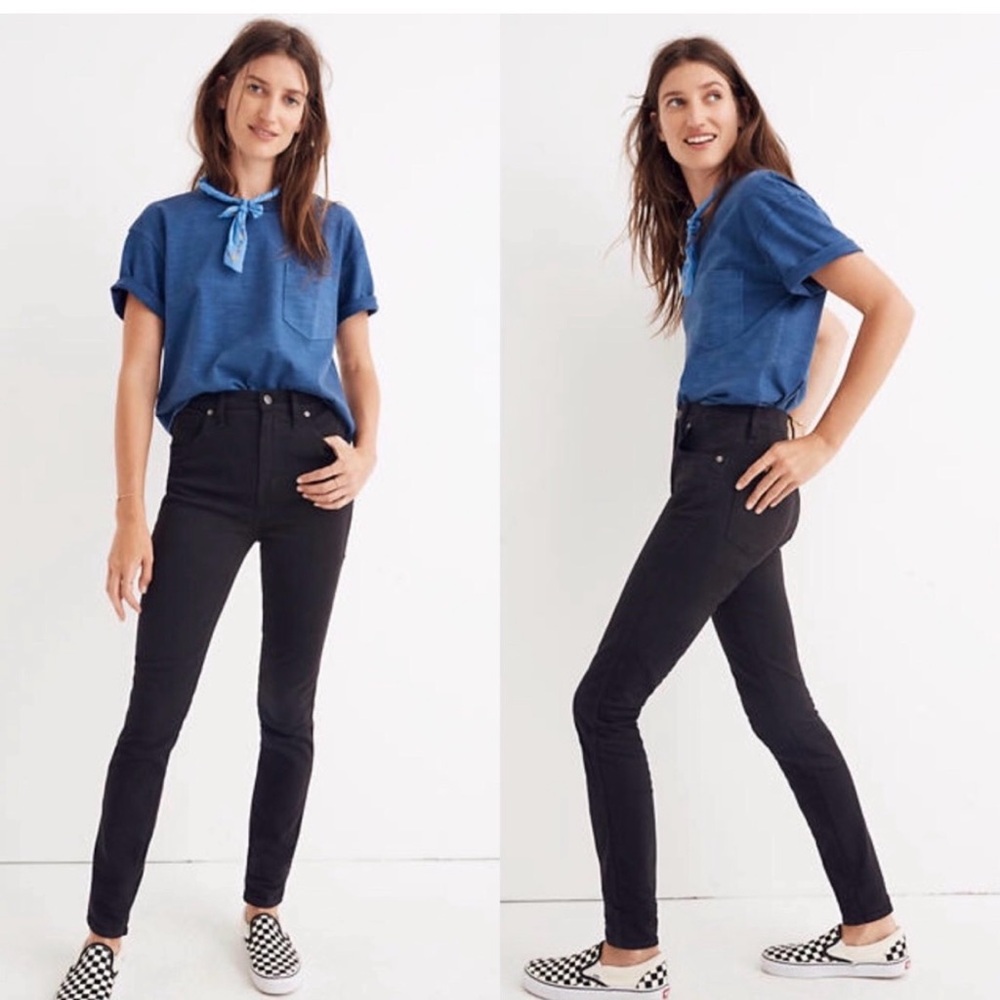 Madewell 10” High Rise Skinny Black Johnny Wash 26
